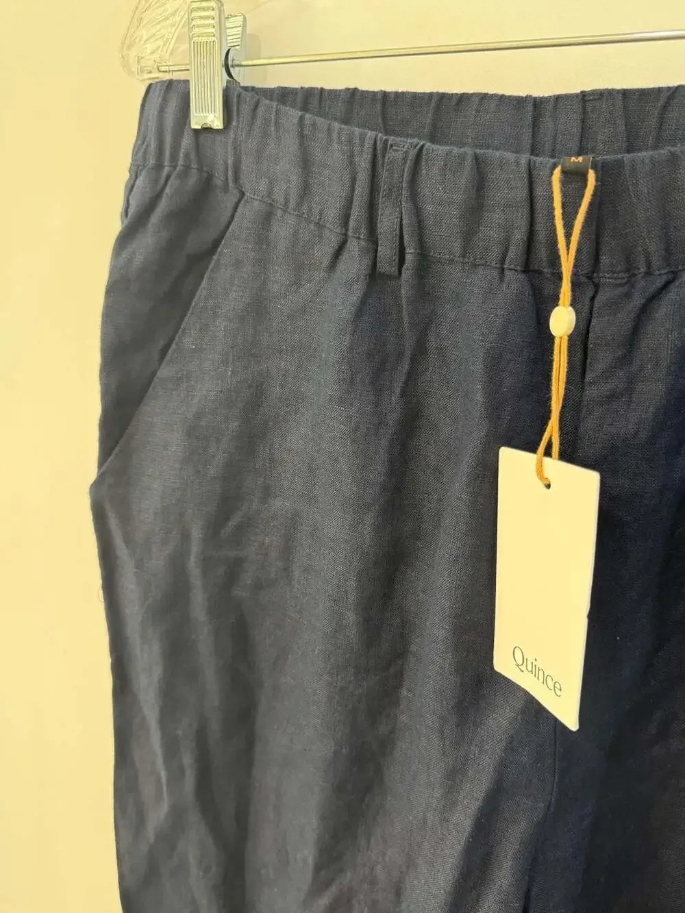 Quince Women's 100% European Linen Elastic Waist Ankle Pants